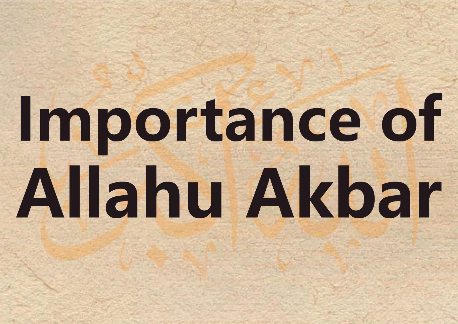 Allahu Akbar In English